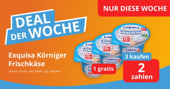 Deal der Woche - Exquisa Körniger Frischkäse