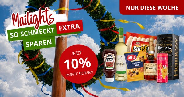 Mai-Angebote: 10% Rabatt 