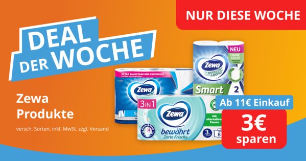Deal der Woche - 3 Euro auf Zewa Produkte sparen